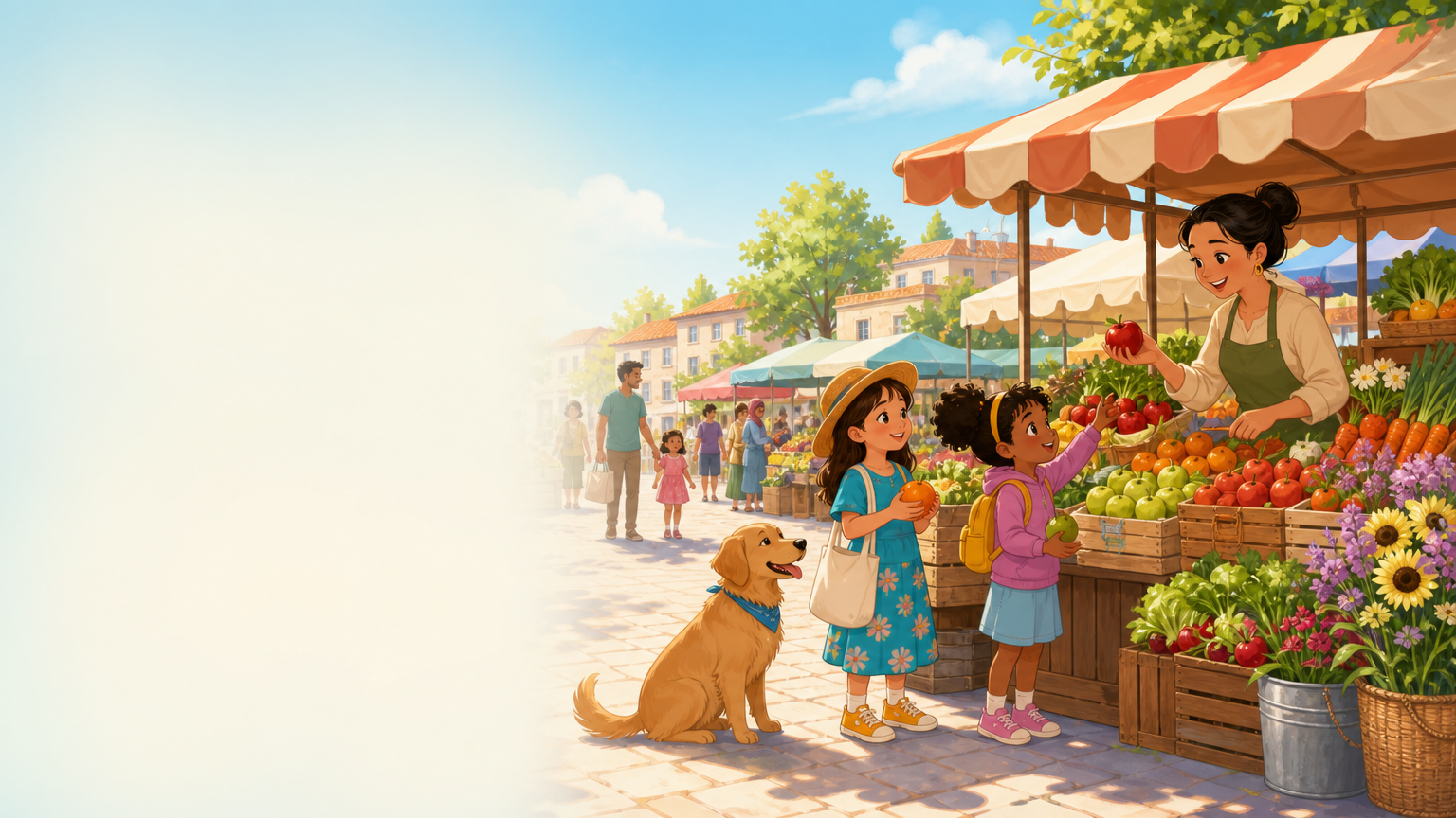 At the market cover